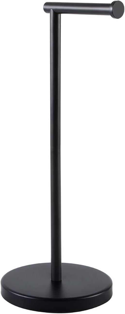 KES Gold Toilet Paper Holder Stand 26" H (Taller Version), Free Standing Toilet Paper Roll Holder with Weighted Base for Bathroom, Rustproof SUS304 Stainless Steel Brushed Gold, BPH283S66-BZ
