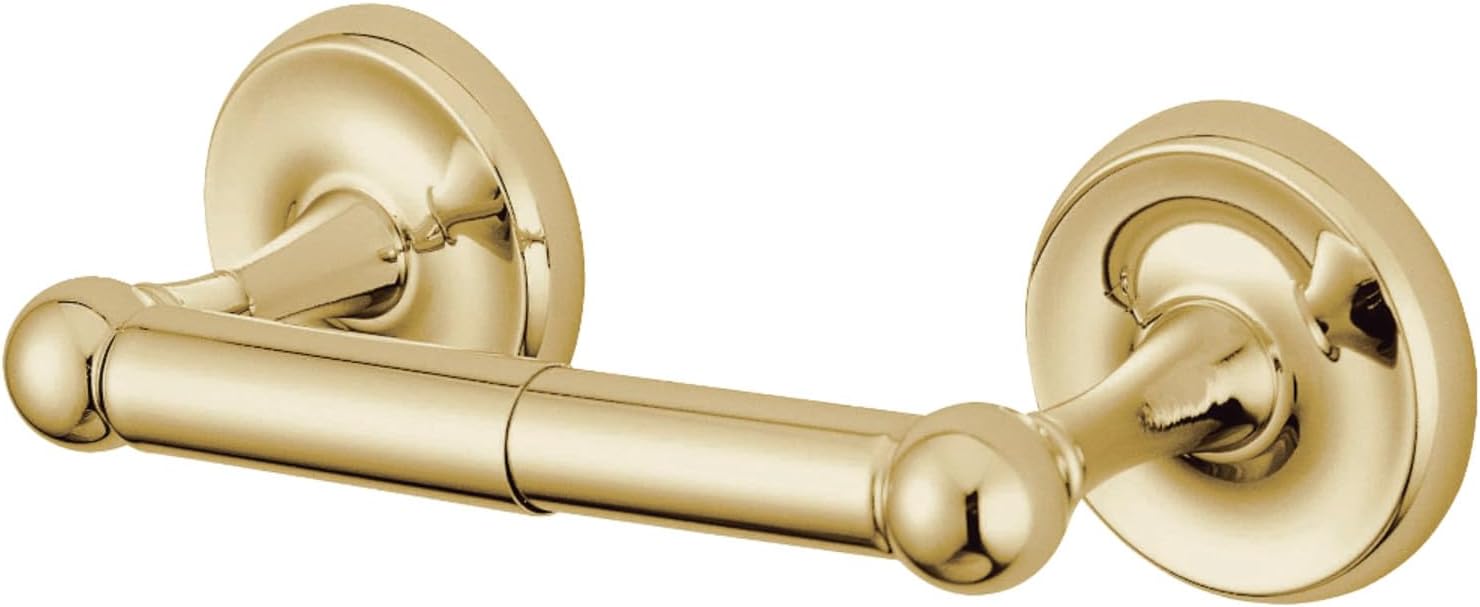 Kingston Brass BA318PB Classic Toilet Paper Holder, Polished Brass,9-1/4" Length