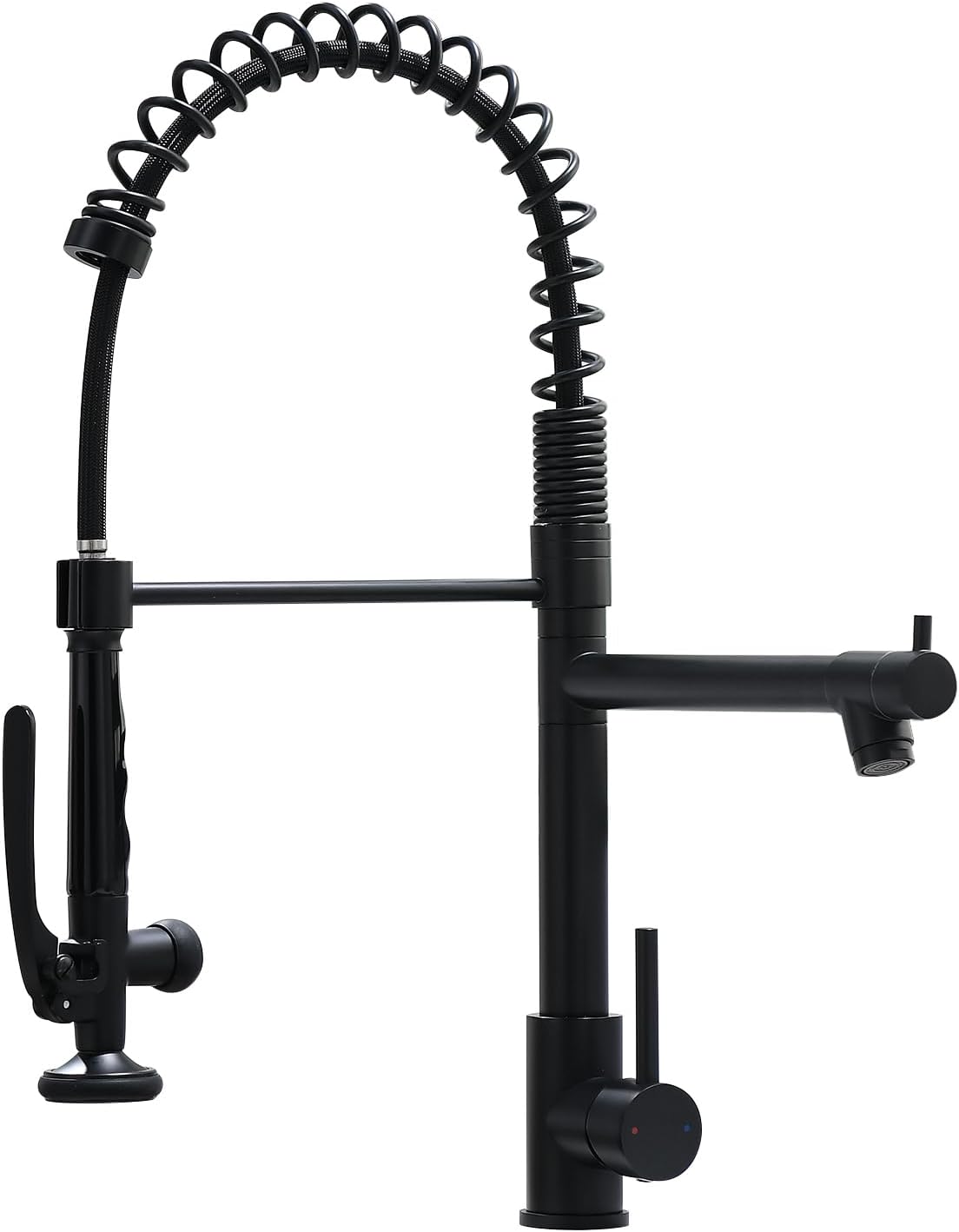 Fapully Commercial Pull Down Kitchen Sink Faucet with Sprayer Brushed Nickel