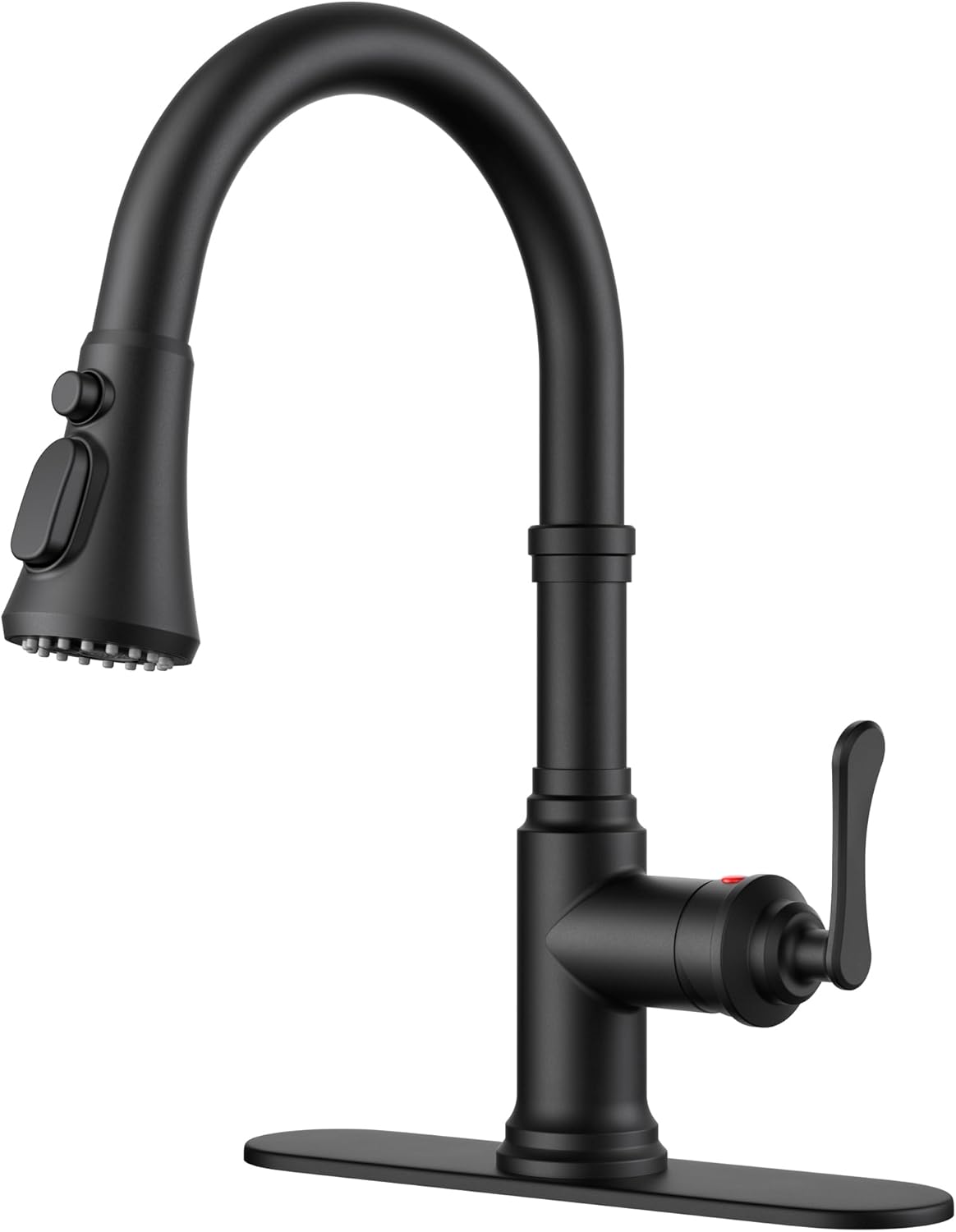 FORIOUS Vintage Kitchen Faucets with Pull Down Sprayer, Oil Rubbed Brown, High Arc Single Handle Stainless Steel Antique Pull Out Sink Faucet for Farmhouse Camper Rv Bar, Fit for 1 or 3 Hole