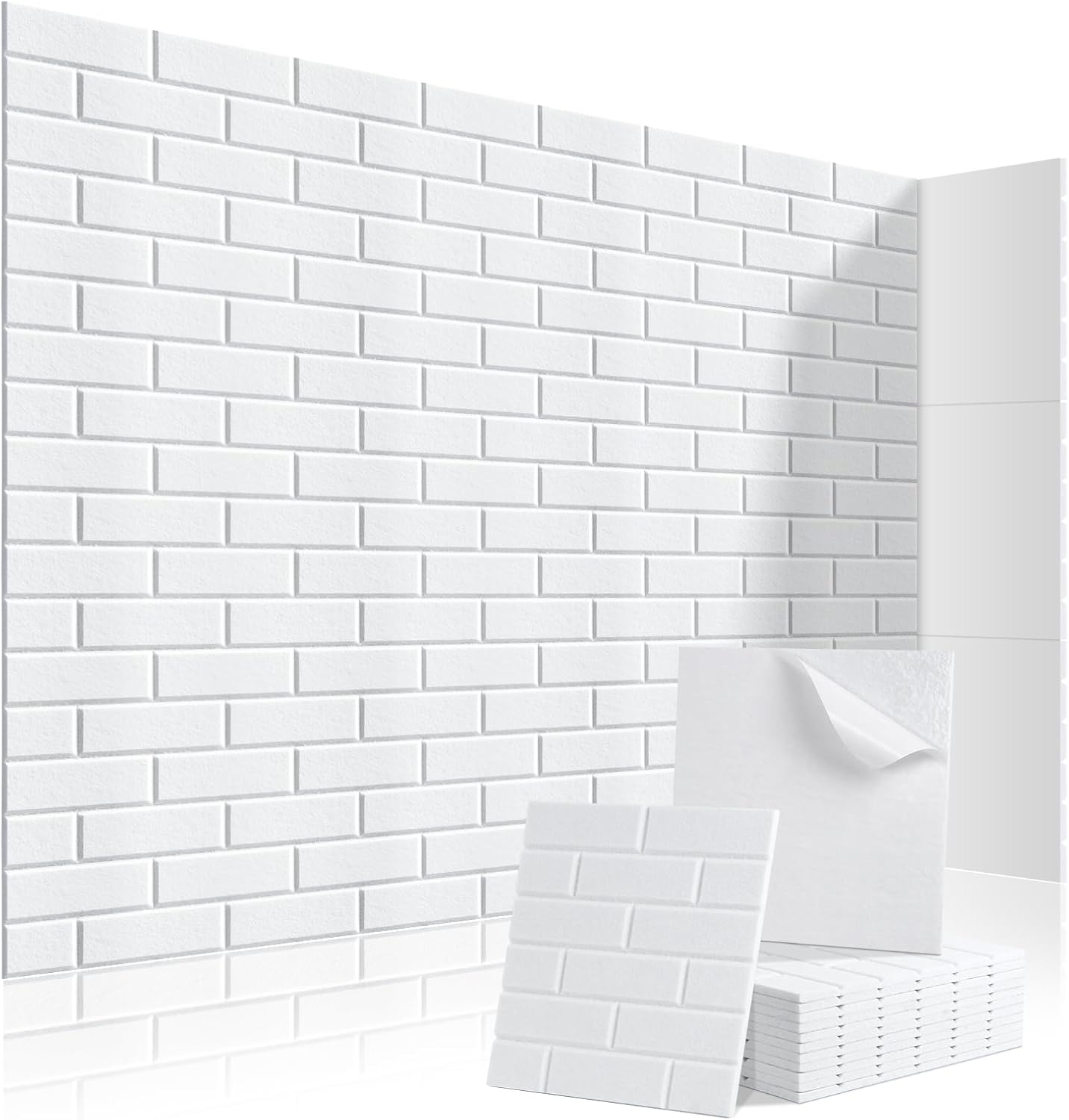 6 Pack Art Acoustic Panels Soundproof Wall Foam, 72X48 Inches Sound Absorbing Panels, Decorative Sound Blocker, Acoustic Treatment for Recording Studio, Adhesive Included, Green Landscape