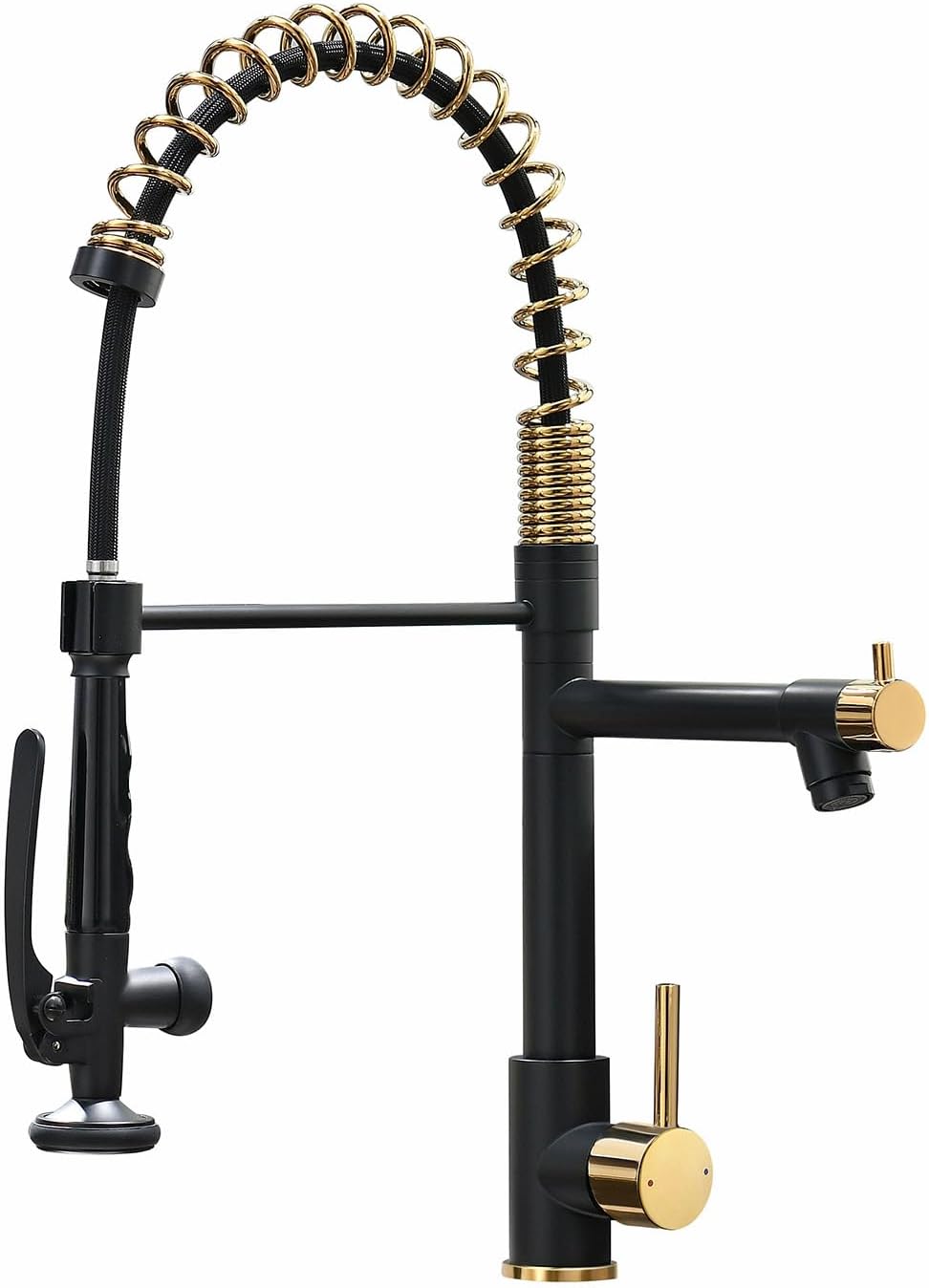Fapully Commercial Pull Down Kitchen Sink Faucet with Sprayer Brushed Nickel