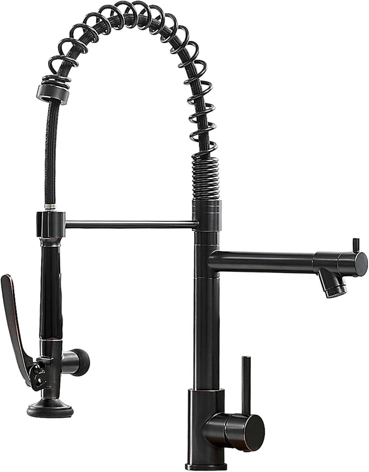 Fapully Commercial Pull Down Kitchen Sink Faucet with Sprayer Brushed Nickel