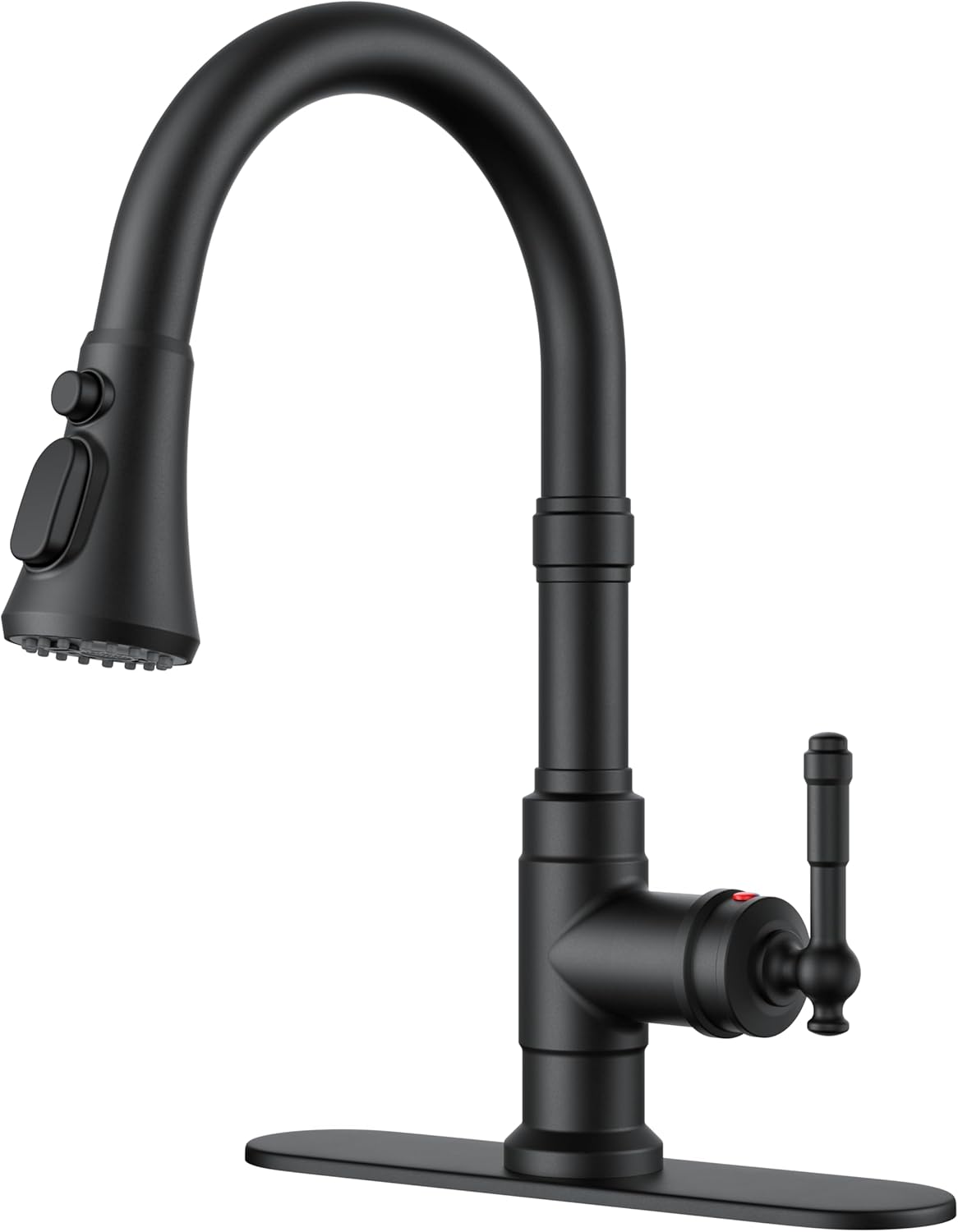 FORIOUS Vintage Kitchen Faucets with Pull Down Sprayer, Oil Rubbed Brown, High Arc Single Handle Stainless Steel Antique Pull Out Sink Faucet for Farmhouse Camper Rv Bar, Fit for 1 or 3 Hole