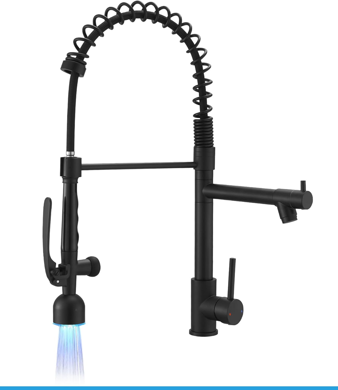 Fapully Commercial Pull Down Kitchen Sink Faucet with Sprayer Brushed Nickel