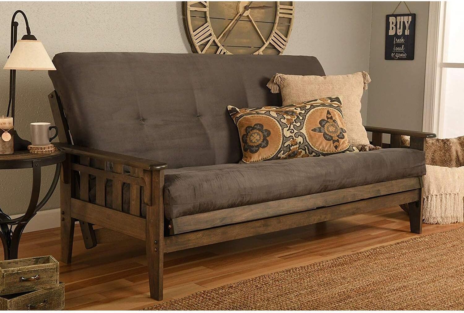 Kodiak Furniture Tucson Full Size Futon Frame, Rustic Walnut