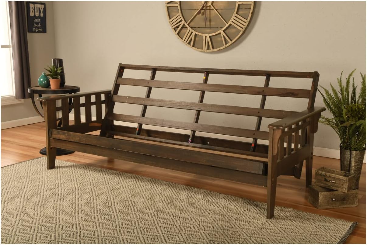 Kodiak Furniture Tucson Full Size Futon Frame, Rustic Walnut