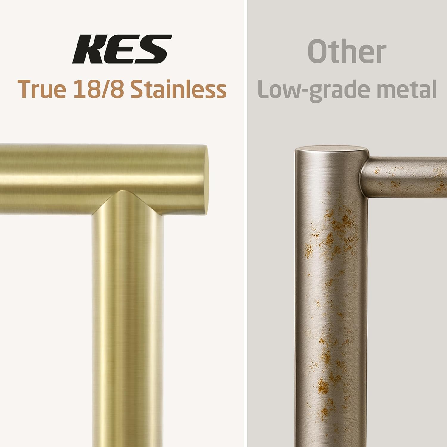 KES Natural Marble Gold Toilet Paper Holder Stand, Bathroom Free Standing Toilet Paper Holder SUS304 Stainless Steel, BPH285S1-BZ