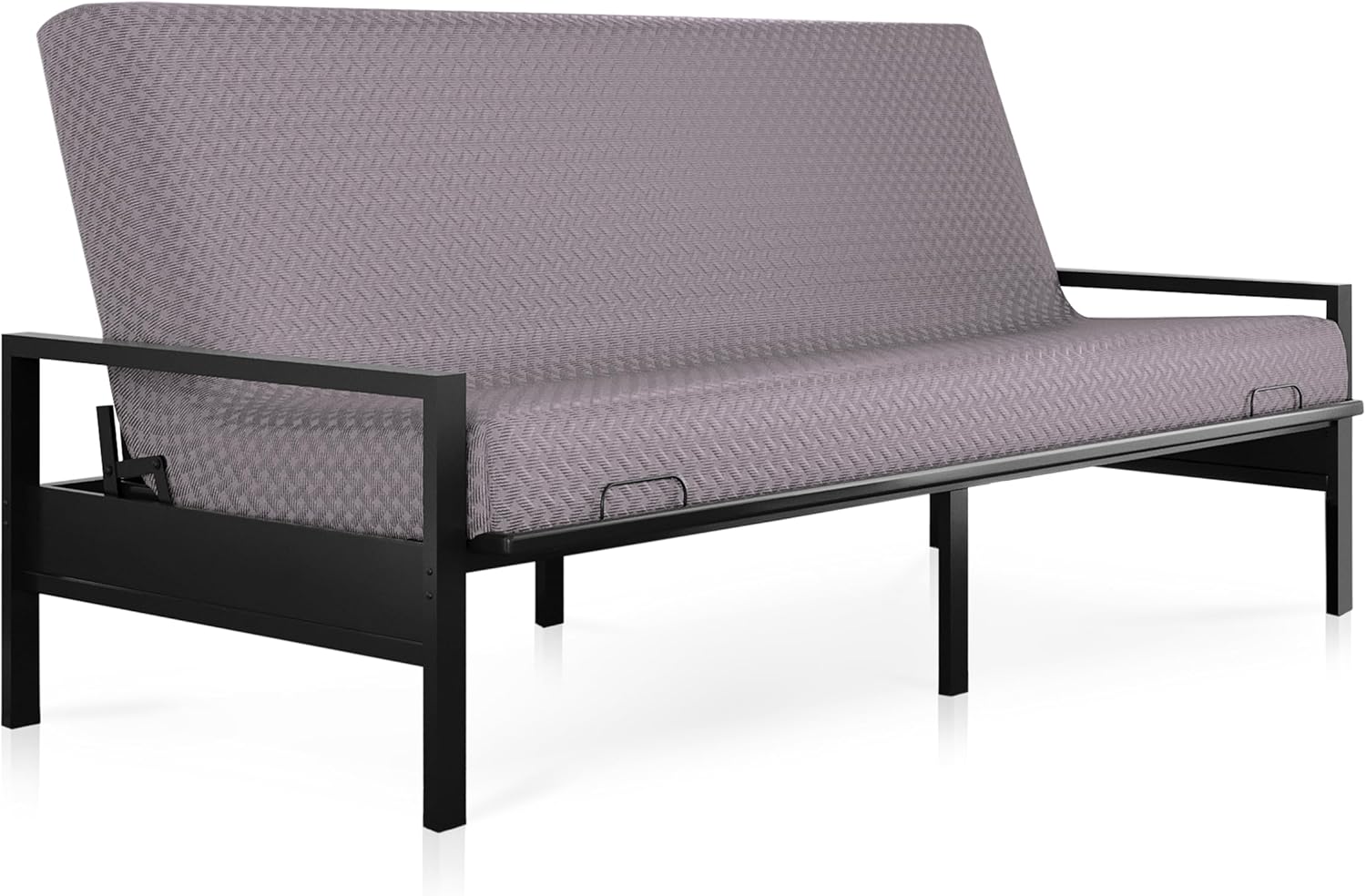 Milliard Metal Futon Frame – Full Size Futon Frame, Convertible Sofa Bed, Sleek Black Low-Profile Design, Space-Saving, Durable & Easy Assembly - Perfect for Modern Living, Apartments & Guest Rooms