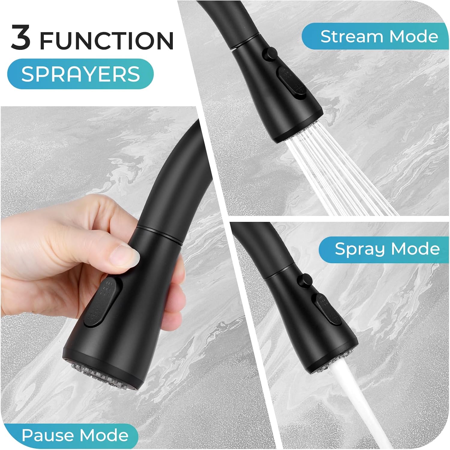 Kitchen Faucet with Pull Down Sprayer with Soap Dispenser
