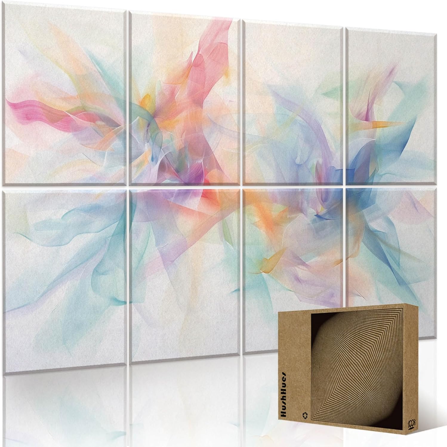 6-Pack Art Acoustic Panels 72x48 Inches Large Decorative Acoustic Panels, Sound Absorbing Wall Art for Home, Office, and Studio Noise Reduction