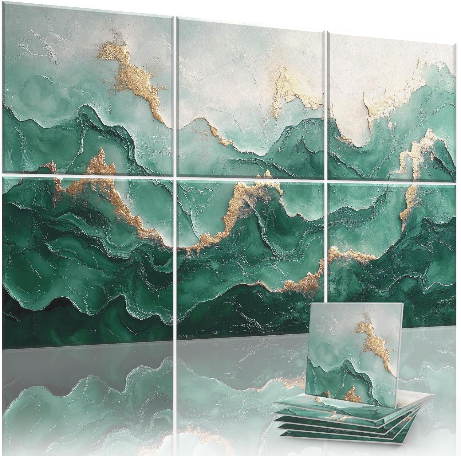 6 Pack Sound Absorbing Panels 72x48 Inch Decorative Acoustic Panels Acoustic Wall Panels for Home Office Studio Quick and Easy Setup