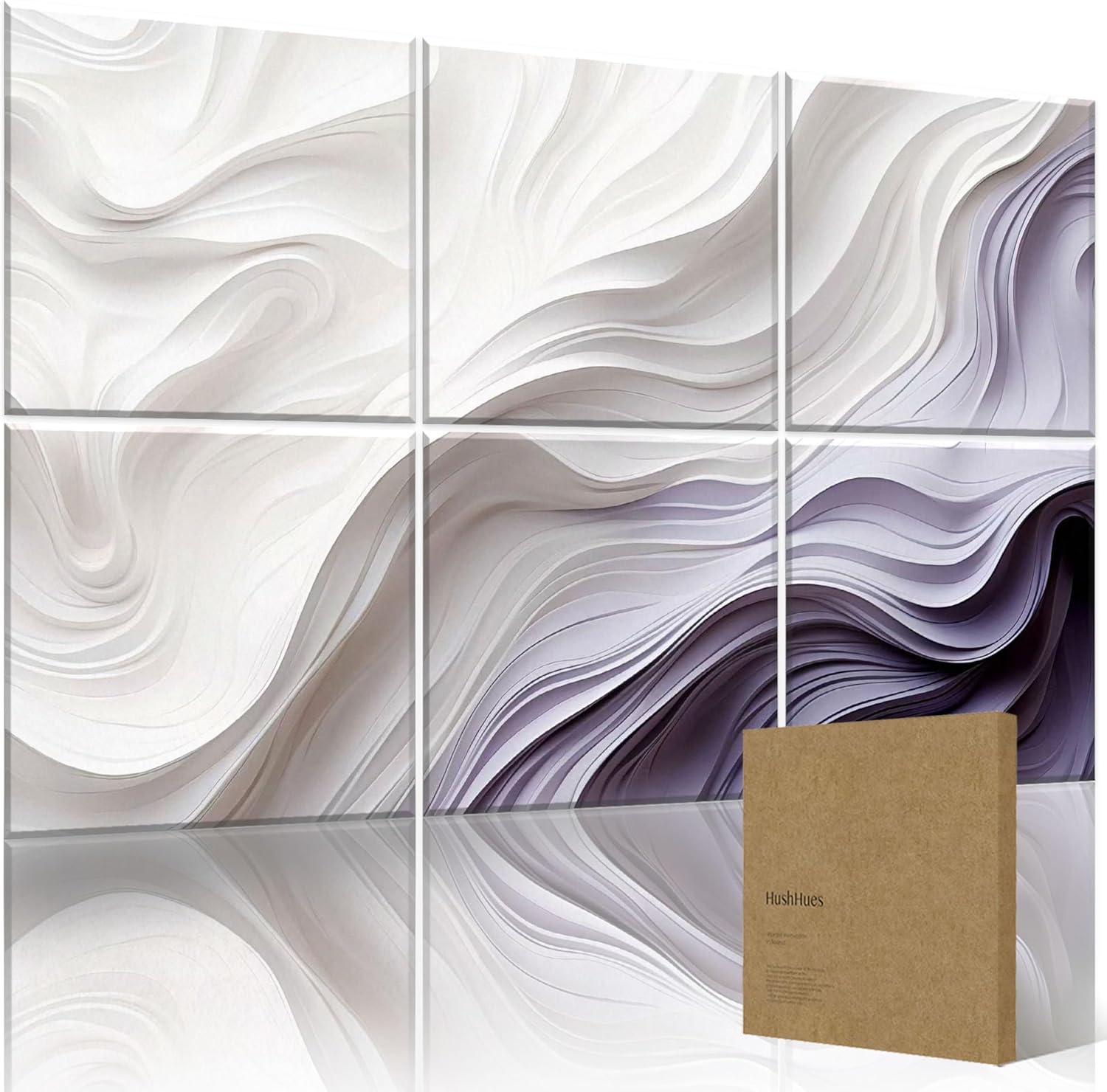 6-Pack Art Acoustic Panels 72x48 Inches Large Decorative Acoustic Panels, Sound Absorbing Wall Art for Home, Office, and Studio Noise Reduction