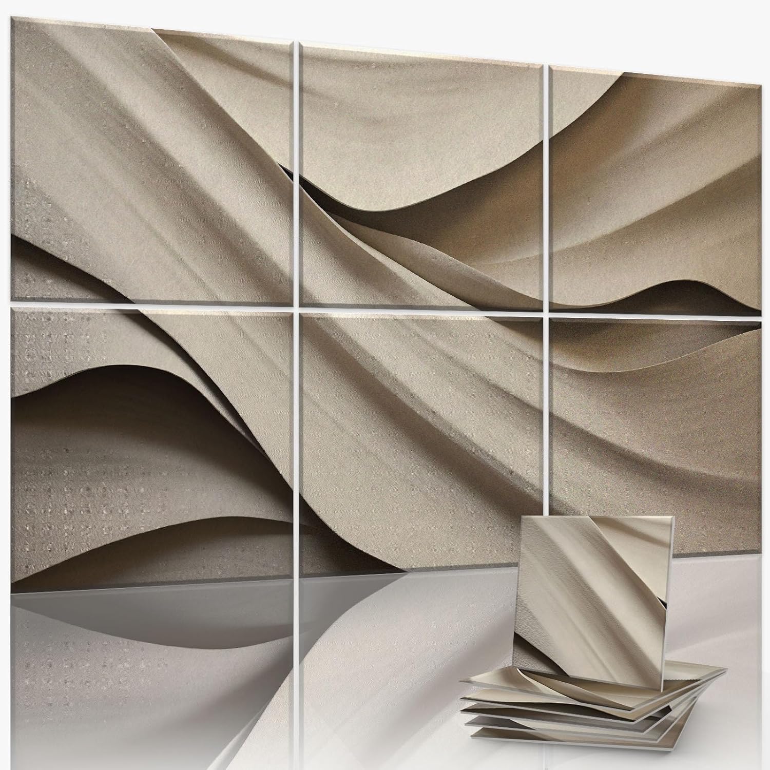 6 Pack Sound Absorbing Panels 72x48 Inch Decorative Acoustic Panels Acoustic Wall Panels for Home Office Studio Quick and Easy Setup