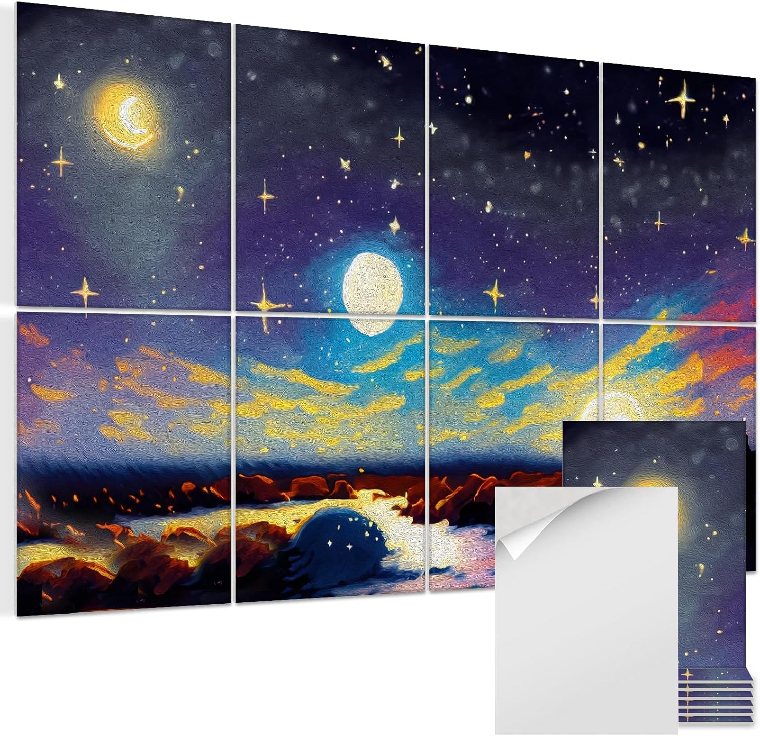 Art Acoustic Panels, 72"x48"x0.4" Sound Absorbing Panels,Better Sound Panels than Soundproof Foam,Self adhesive Soundproof Wall Panels for Recording Studio, Star Wars