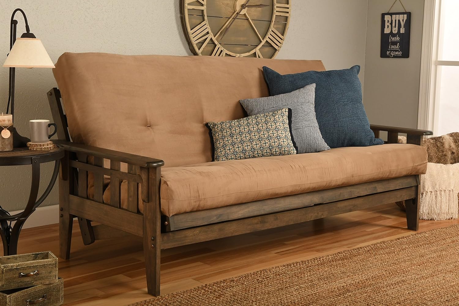 Kodiak Furniture Tucson Full Size Futon Frame, Rustic Walnut