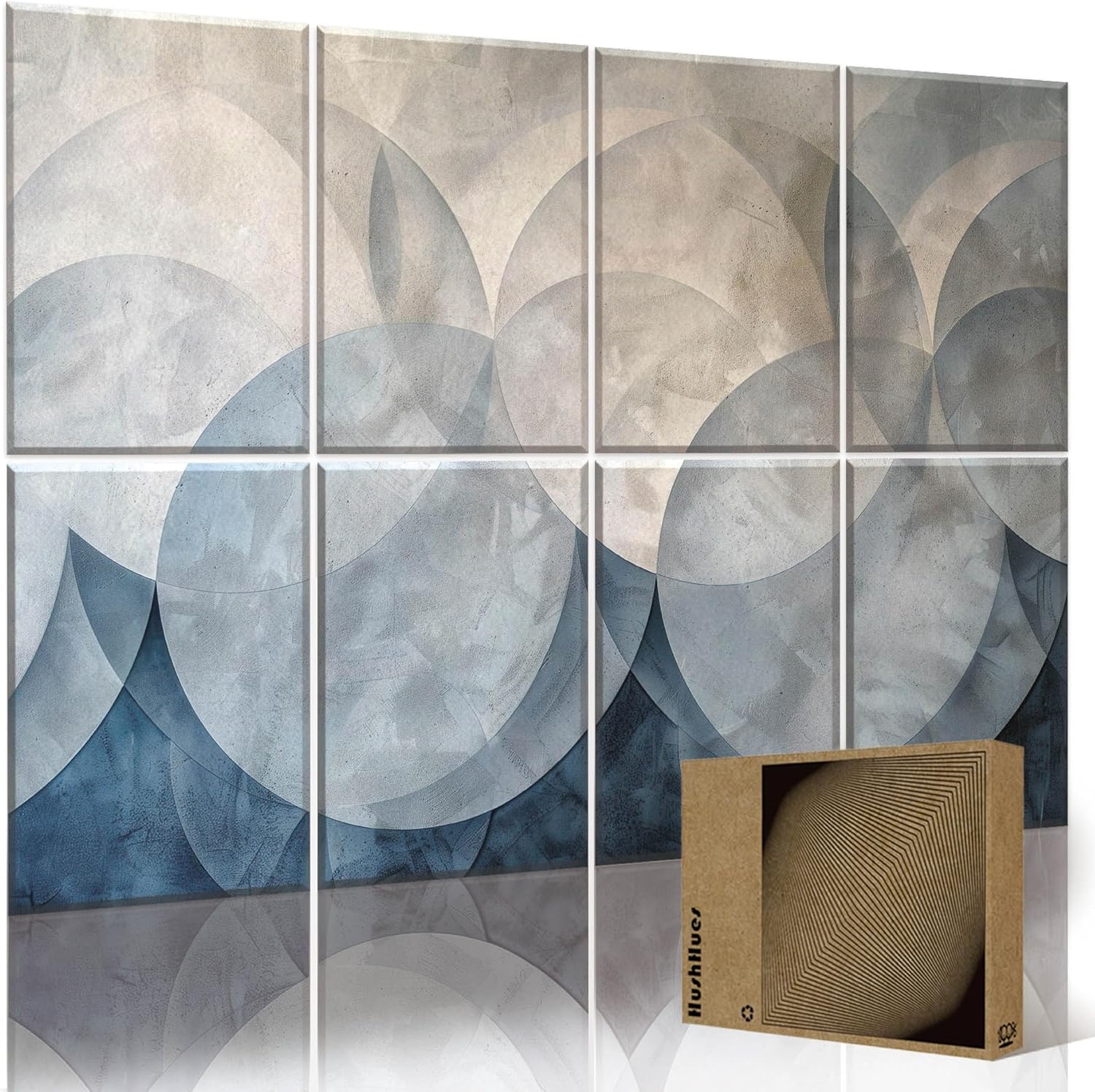 6-Pack Art Acoustic Panels 72x48 Inches Large Decorative Acoustic Panels, Sound Absorbing Wall Art for Home, Office, and Studio Noise Reduction