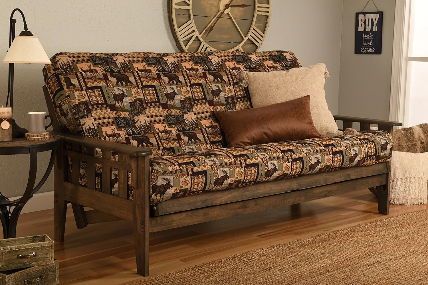 Kodiak Furniture Tucson Full Size Futon Frame, Rustic Walnut