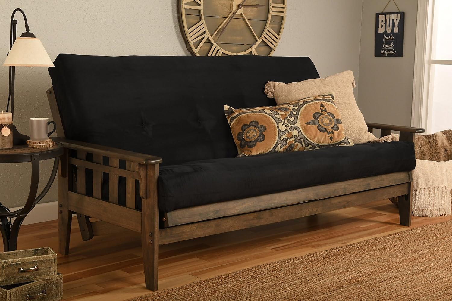 Kodiak Furniture Tucson Full Size Futon Frame, Rustic Walnut