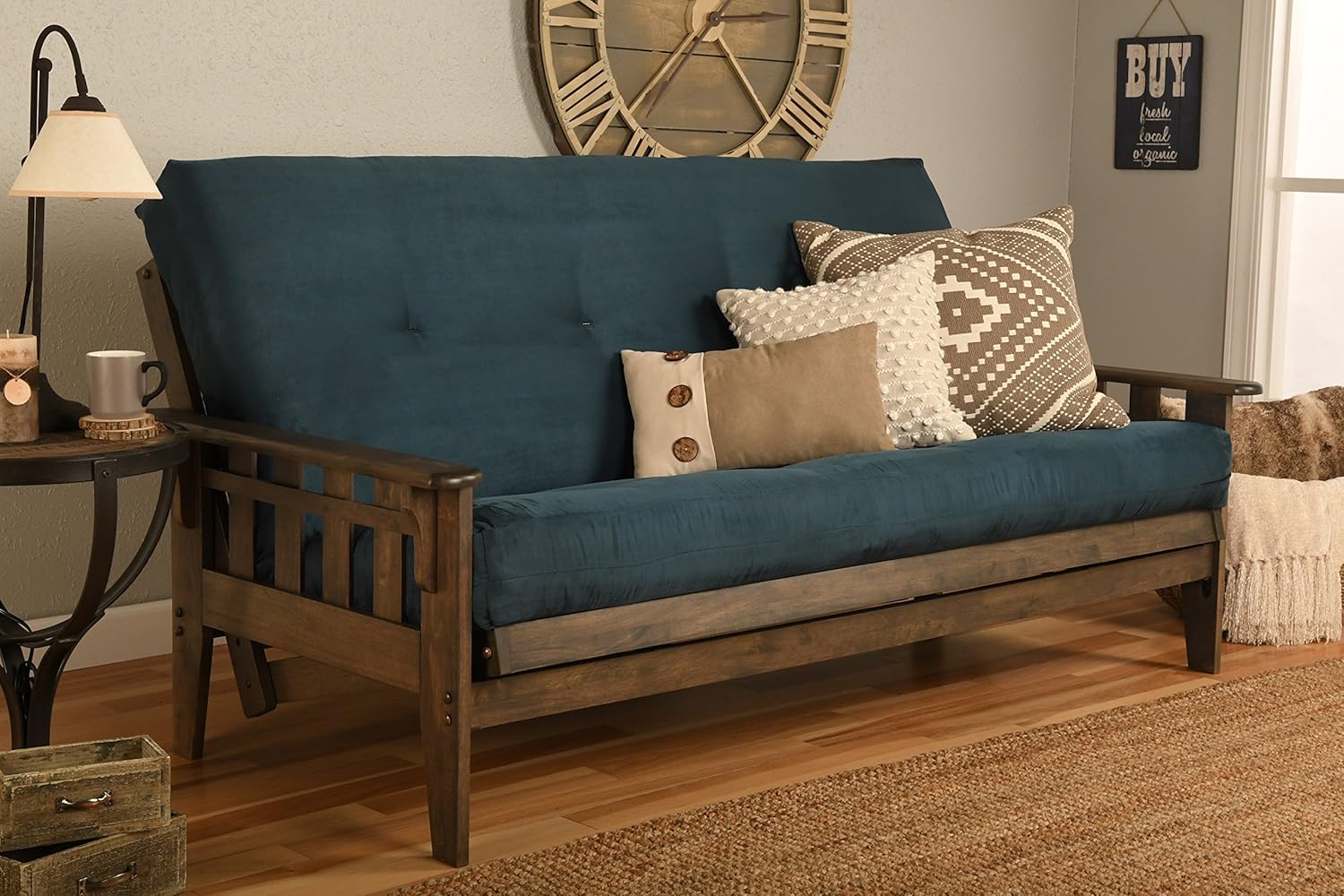 Kodiak Furniture Tucson Full Size Futon Frame, Rustic Walnut