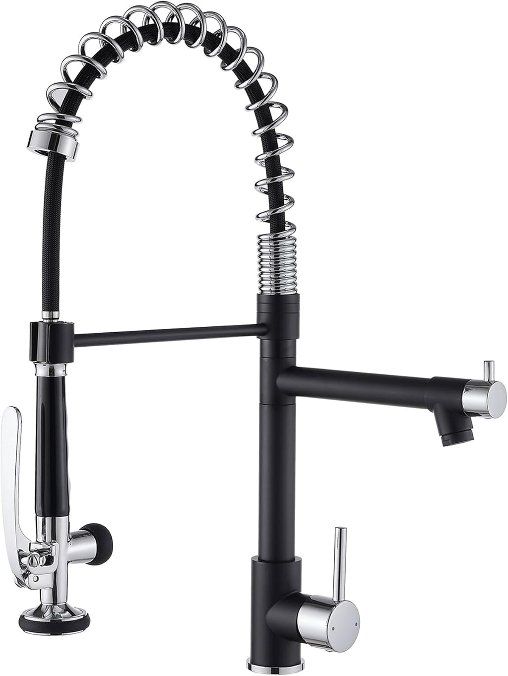 Fapully Commercial Pull Down Kitchen Sink Faucet with Sprayer Brushed Nickel