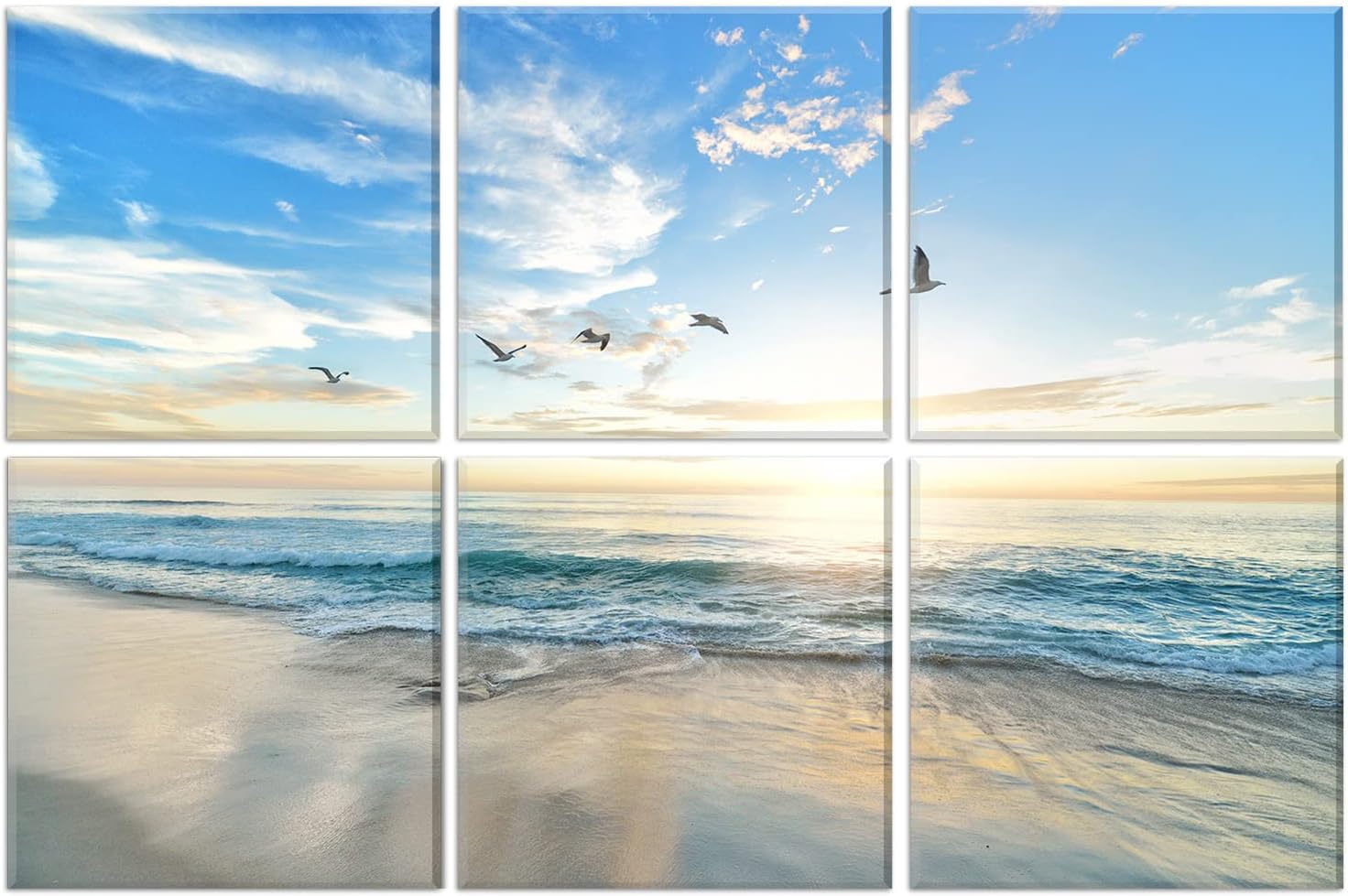 JBER Art Acoustic Panels Decorative, 6 Pack Acoustic Panels Art for Wall Decoration with Self Adhesive, Suitable for Recording Studio, Home Soundproof Wall Panels, 72x48inch (MASAYA CANYON)