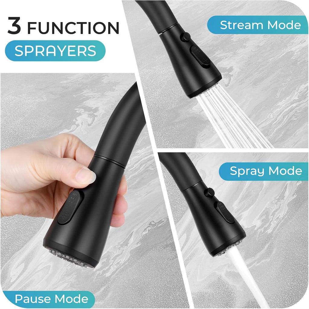 Kitchen Faucet with Pull Down Sprayer with Soap Dispenser