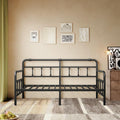 Daybed-Frame, Twin-Daybed with Classic-Headboard - Heavy Duty Steel Slats,Metal Sofa Bed Frame for Living Room Bedroom Guest Room, Easy Assembly(Black)
