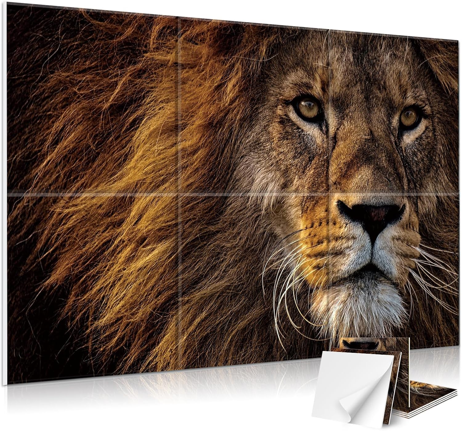 JBER 6 Pack Art Acoustic Panels, 72×48Inches Soundproof Wall Panels, Large Self-Adhesive Wall Panels, Decorative Sound Absorbing Panels, Sound Panels for Recording Studio, Living Room(Lake of the Sky)