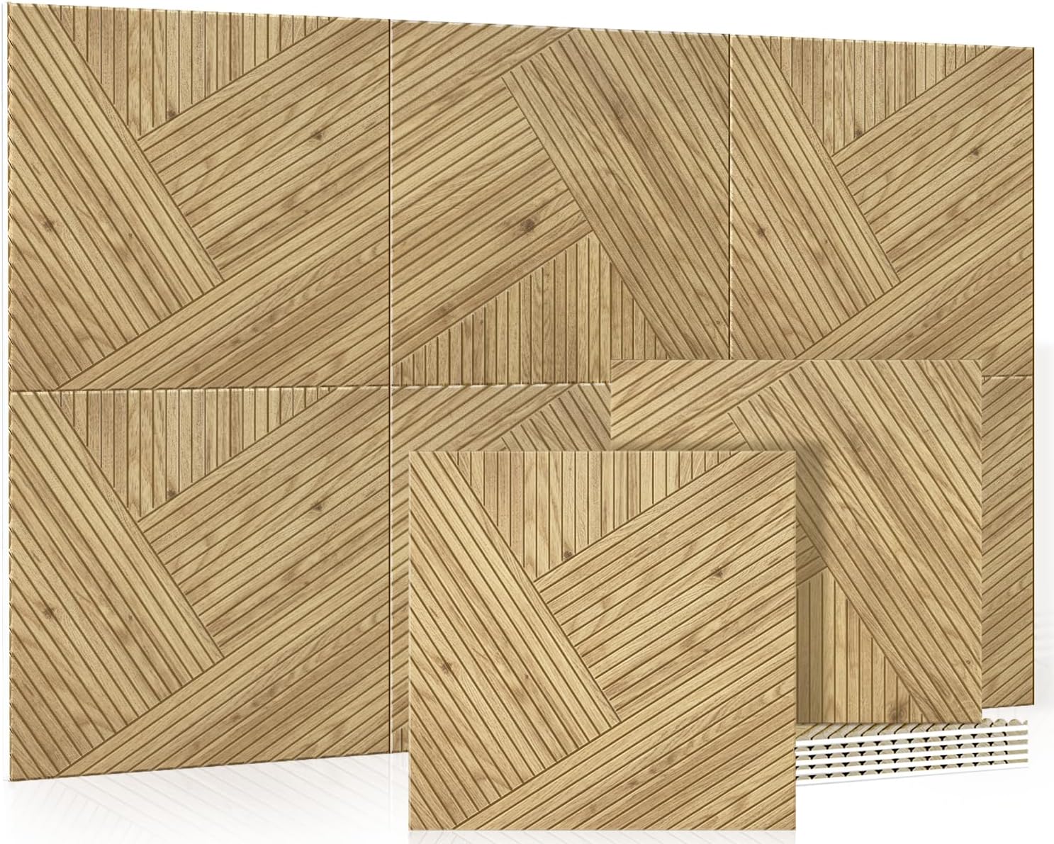JBER 6 Pack Art Acoustic Panels, 72×48Inches Soundproof Wall Panels, Large Self-Adhesive Wall Panels, Decorative Sound Absorbing Panels, Sound Panels for Recording Studio, Living Room(Lake of the Sky)